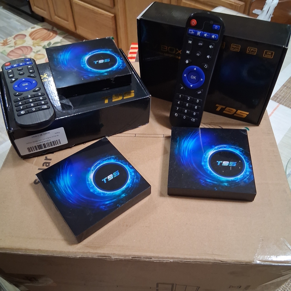 Black Android TV Box with Remote